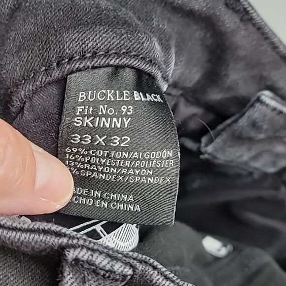 Buckle Black Skinny Jeans 33x32 - Picture 9 of 9